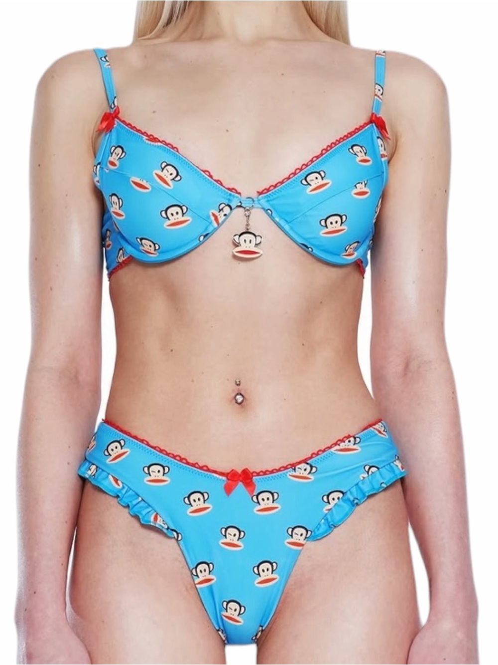 Paul Frank x Hello Angel Girl Julius Print Charm Bikini
